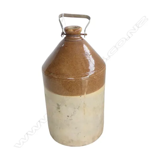 CERAMIC CROCK w. METAL CARRY HANDLE H.410mm