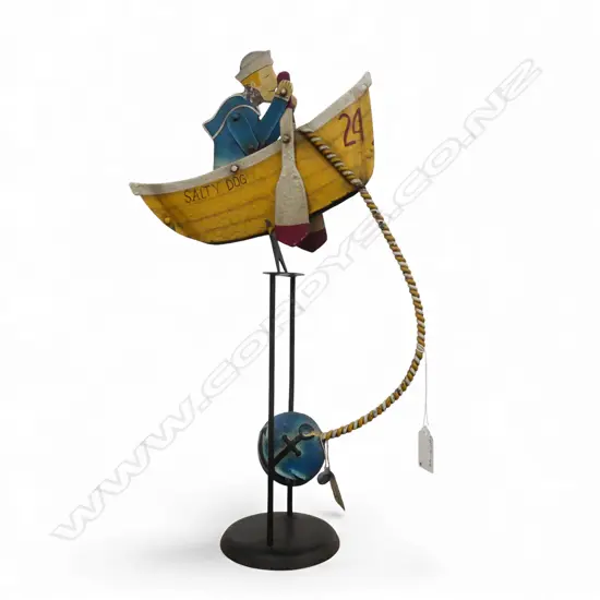 VINTAGE METAL 'SALTY DOG' TOY H.435mm