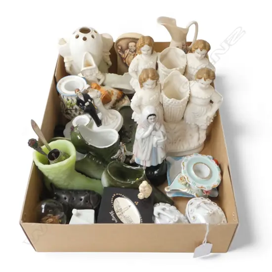 LGE COLLECTION MINI COLLECTABLES: bisque ware + figures + Little Red Riding hood a.f etc