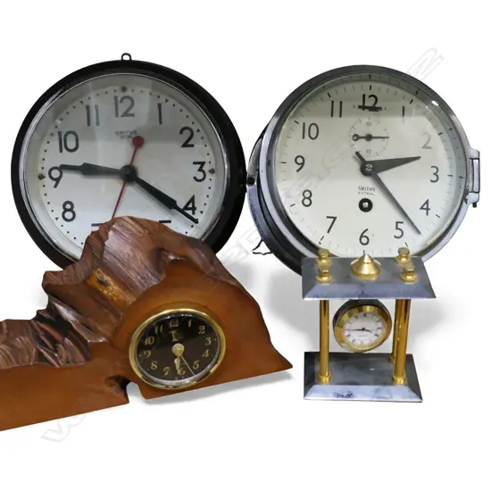 SMITHS ASTRAL WALL CLOCK Dia.185mm + 3 OTHER CLOCKS