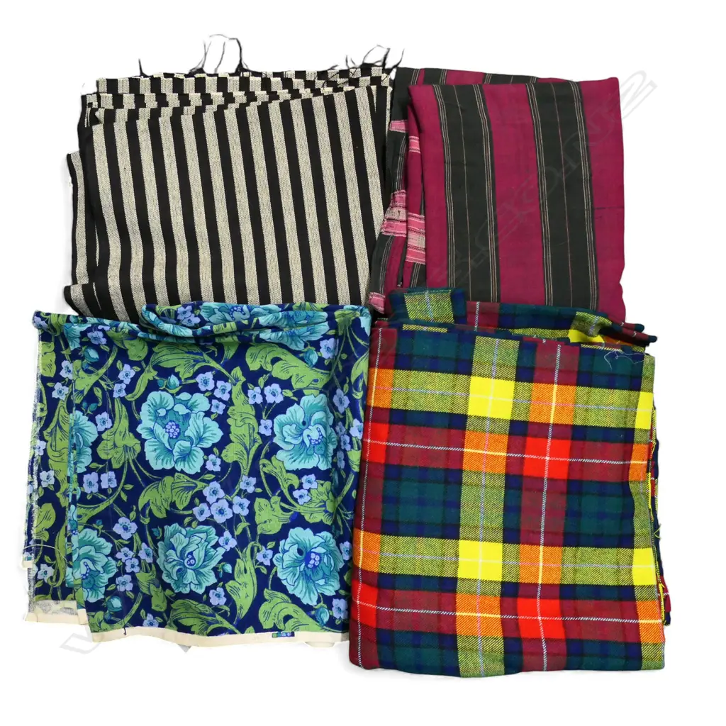 SELECTION STYLISH FABRICS: Liberty type + Scottish + Batik type etc Image 1++