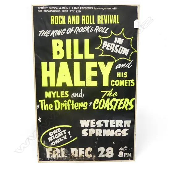 FRAMED POSTER 'BILL HALEY AND HIS COMETS' 720x460mm FAULTS