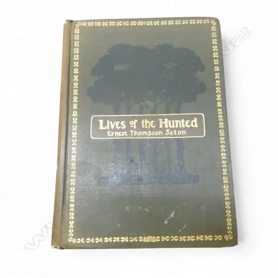 OLD BOOK 'LIVES OF THE HUNTED ' by Ernest Thompson Seton 1912. Sellotape repair 