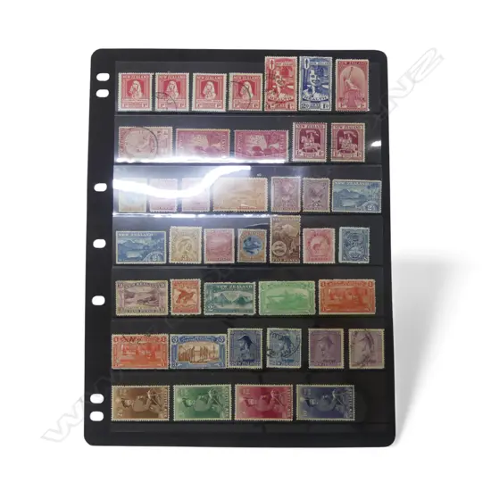 SHEET OF EARLY NZ STAMPS