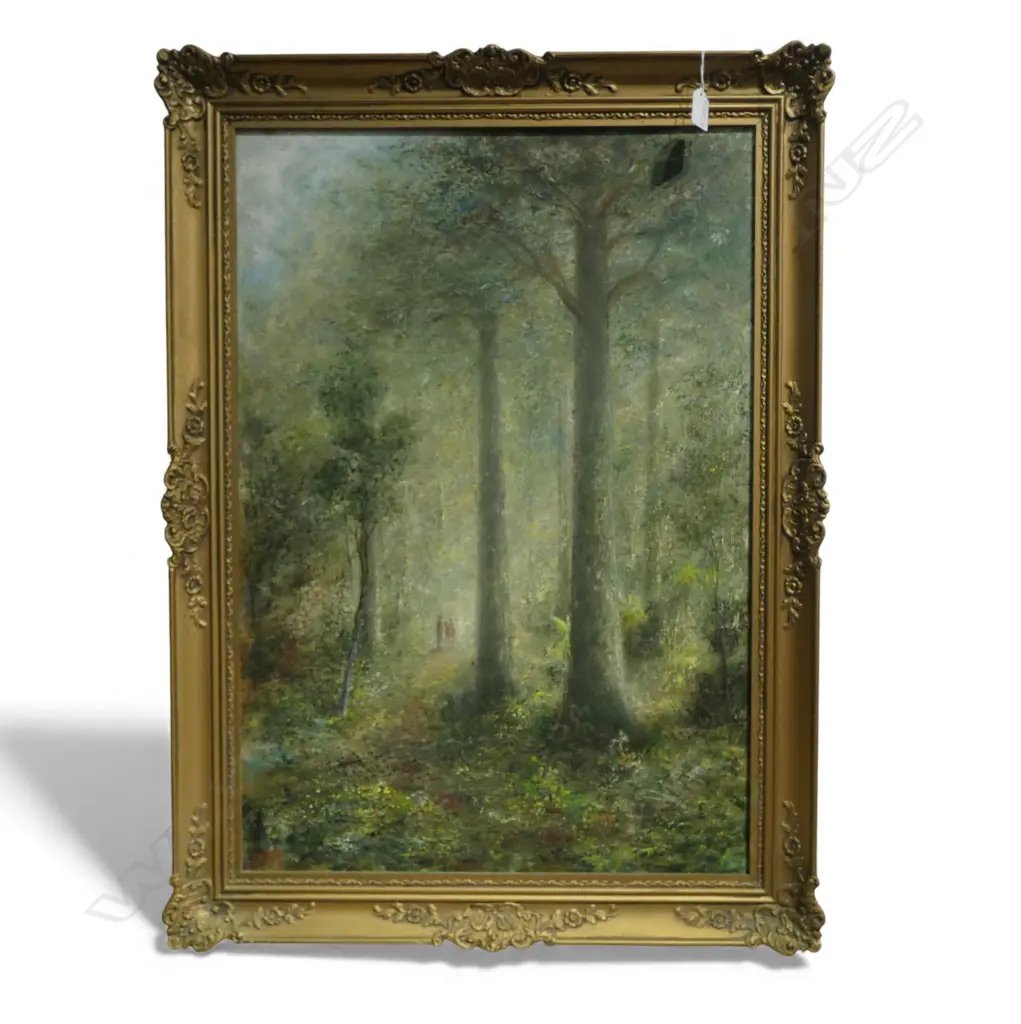 LARGE OIL ON BOARD 'KAURI FOREST NORTHLAND ' 'JWP' INITIALLED 650X500mm Image 1++