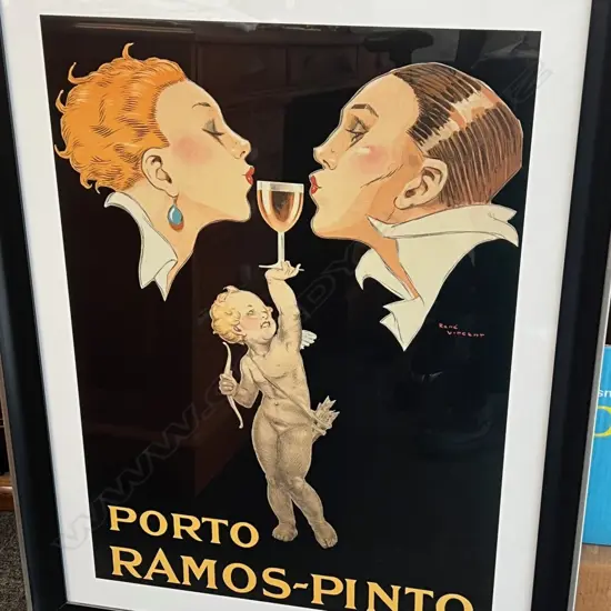 REPRODUCTION VINTAGE PRINT 'PORTO RAMOS-PINTO' 785x585mm