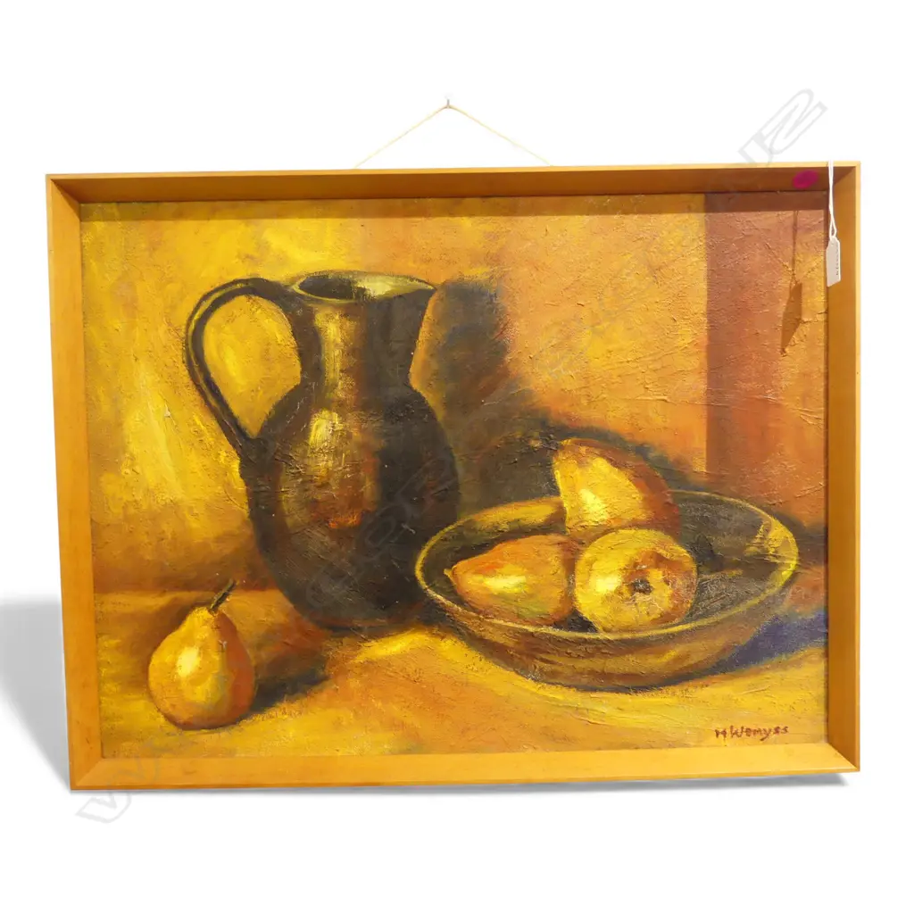 FRAMED OIL ON BOARD STILL LIFE SIGNED MAY WEMYSS H480 W620MM Image 1++
