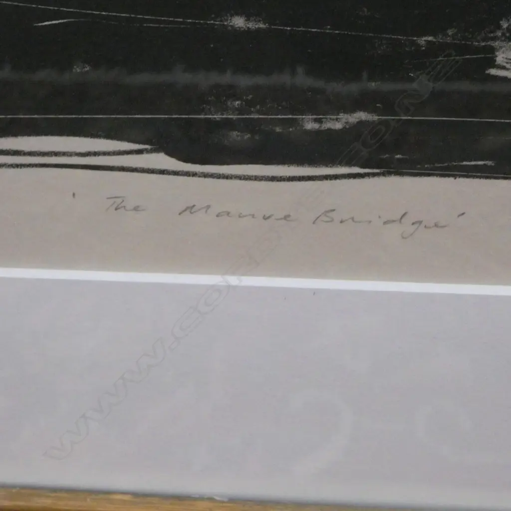 PETER RANSOM, THE MAUVE BRIDGE 1985, LITHOGRAPH, SIGNED & DATED '85, 430x680mm Image 1++