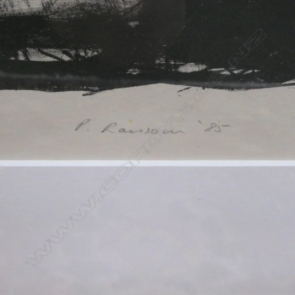 PETER RANSOM, THE MAUVE BRIDGE 1985, LITHOGRAPH, SIGNED & DATED '85, 430x680mm Image 1++