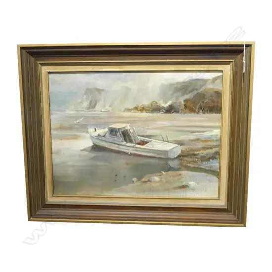 LANCE O'GORMAN, WHERE HAVE ALL THE FISHES GONE, OIL ON BOARD, 445x600mm