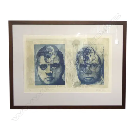 ROY DALGARNO (AUST. NZ 1910-2001) 'FRANCIS BACON SERIES' ETCHING & LITHOGRAPH 9/20 455x700mm