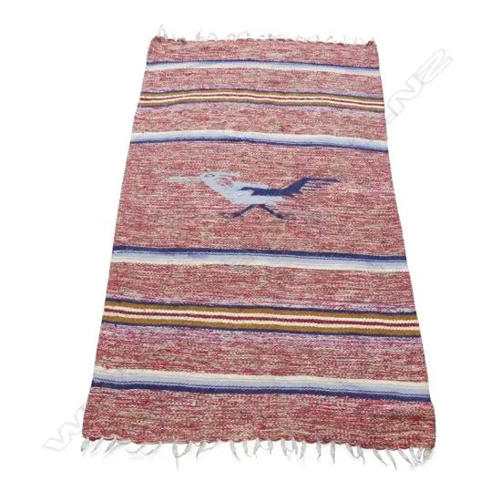 HAND WOVEN ALL WOOL FLAT WEAVE RUG 1080x800mm