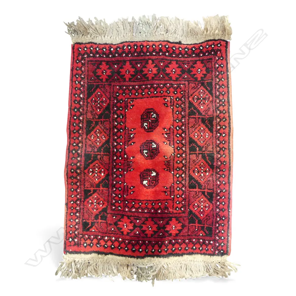 HAND KNOTTED ALL WOOL RUG 720x530mm Image 1++