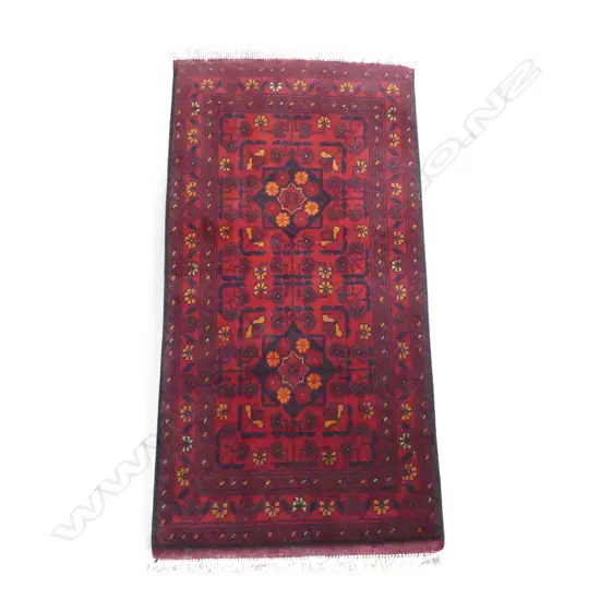 HAND KNOTTED WOOL PILE ANDKHOY RUG 1050 x 530mm
