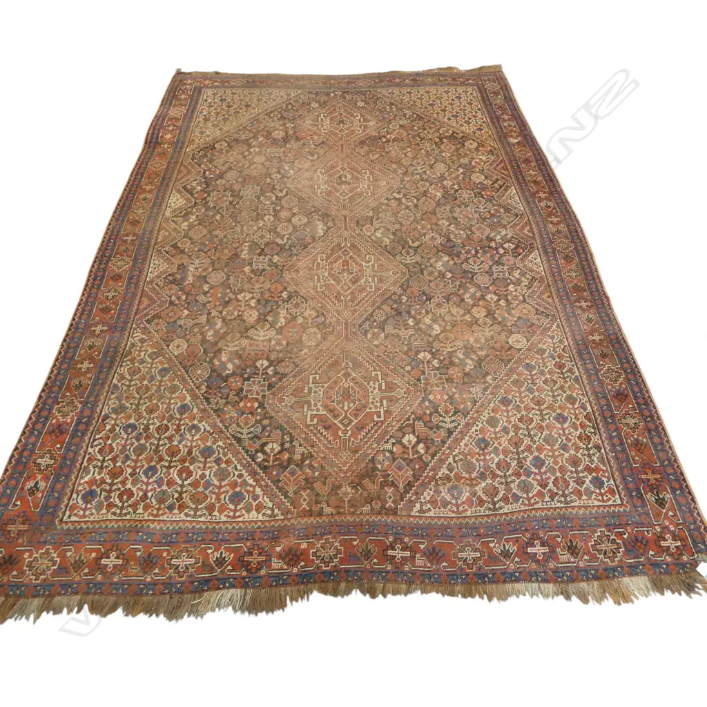 ANTIQUE PERSIAN CARPET - WORN WITH SOME HOLES - WELL LOVED! 1930 x 2900mm Image 1++