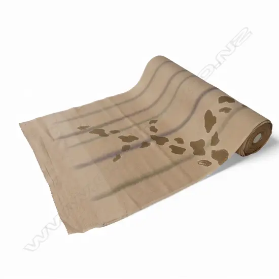 1980's NISHIJIN TEXTILE (Kyoto) JAPANESE ROLL OF PATTERNED SILK L.12m. W.360mm. New old stock mauve purple sml pattern