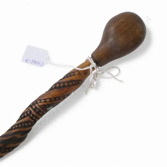 MAORI FINELY CARVED WALKING STICK L.870mm