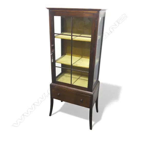 MAHOGANY CHINA CABINET 610x350x1490mm
