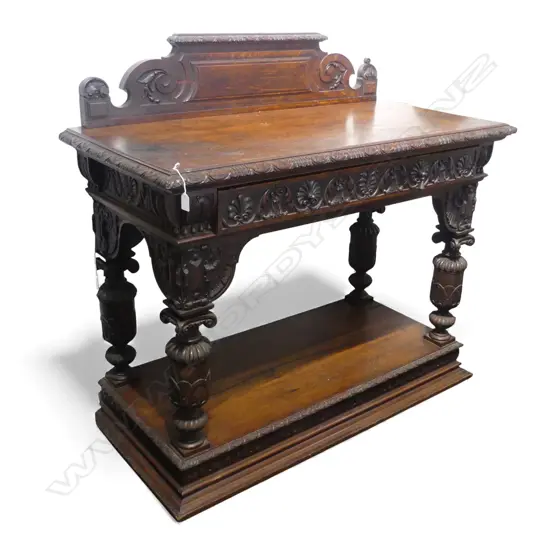 EARLY 20thC CARVED OAK DUMBWAITER 1200x565x1150mm