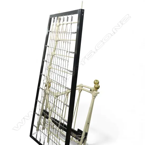 DAY BED METAL FRAME BRASS KNOB DETAIL  2080x1830mm APPROX