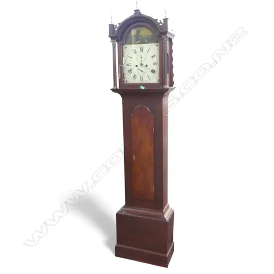 ANTIQUE MAHOGANY LONG CASE CLOCK 495x255x2220mm