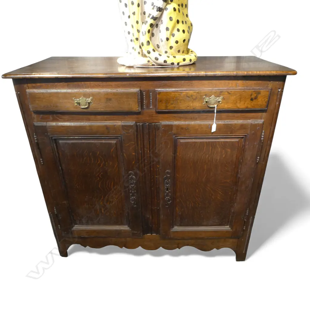 19THC FRENCH OAK 2 DOOR CABINET 1200x525x1100mm Image 1++