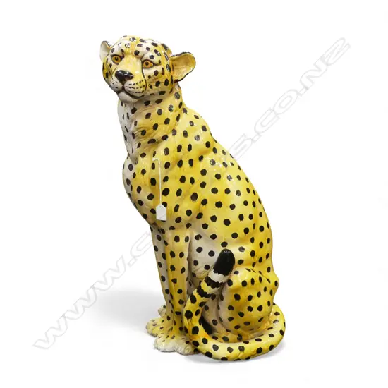 ITALIAN CERAMIC CHEETAH H.770mm
