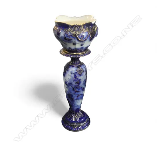 ANTIQUE JARDINERE & STAND, H.1080mm REPAIRS