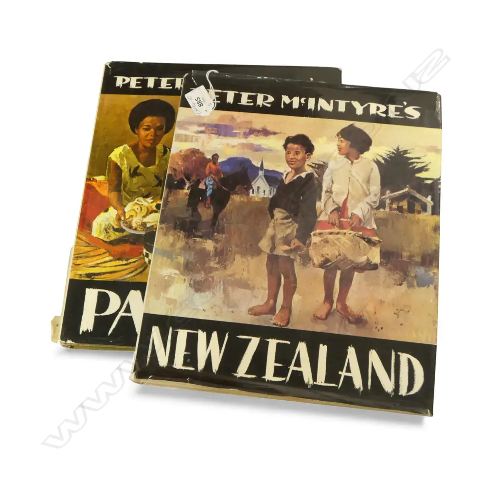 2 PETER MCINTYRE ART REFERENCE BOOKS; NEW ZEALAND & PACIFIC Image 1++