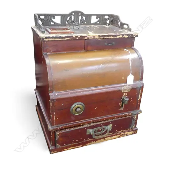 EARLY 20thC JAPANESE MUSICAL CASH REGISTER H448MM