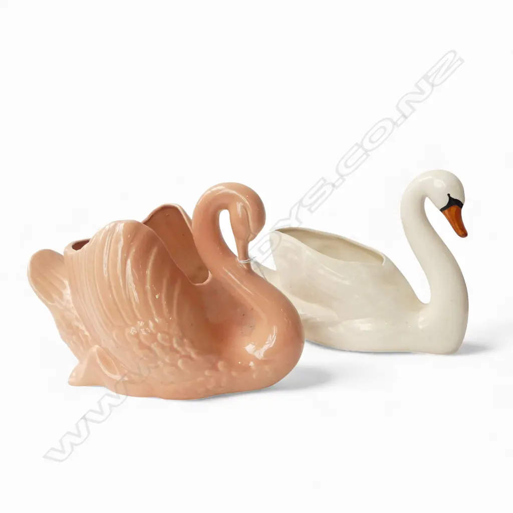 2 CERAMIC SWANS H.190mm Image 1++