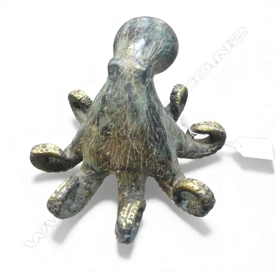 BRONZED OCTOPUS ORNAMENT W.180mm