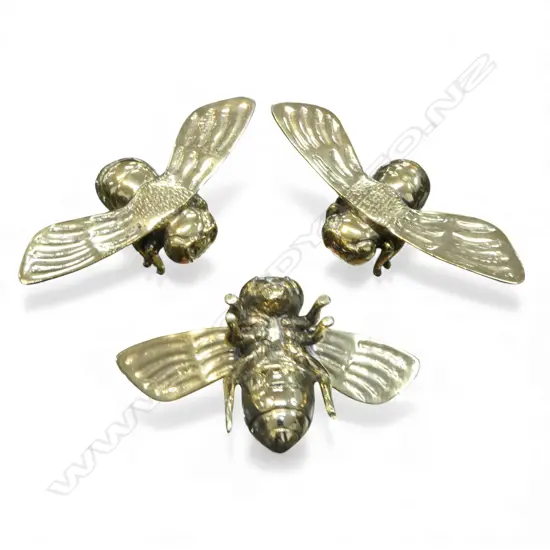 3 BRASS BEE ORNAMENTS L.80mm