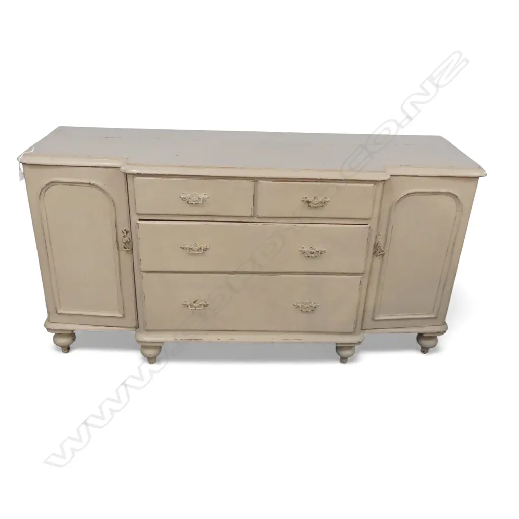 PAINTED VICTORIAN BREAKFRONT SIDEBOARD 1700x530x860mm Image 1++