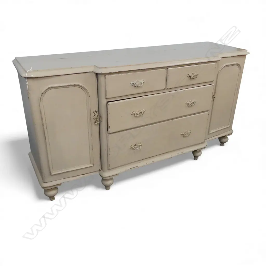 PAINTED VICTORIAN BREAKFRONT SIDEBOARD 1700x530x860mm Image 1++