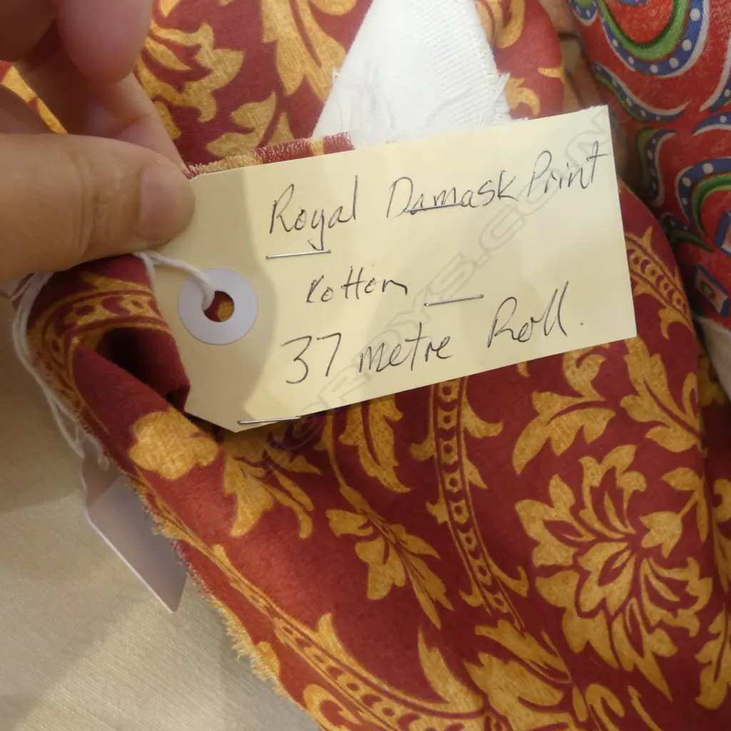 FABRIC BOLT; ROYAL DAMASK, COTTON, 37M Image 1++