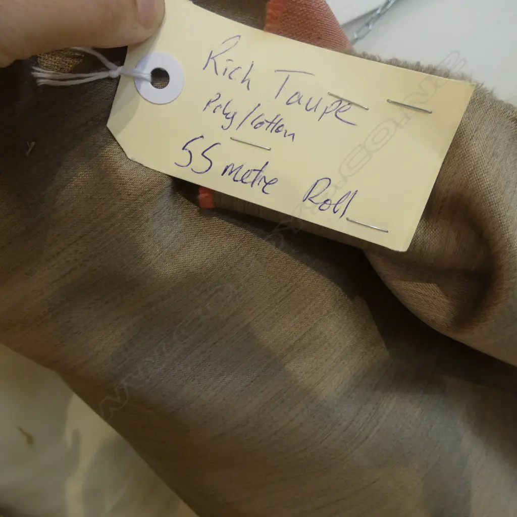 FABRIC BOLT; RICH TAUPE, POLY COTTON, 55M Image 1++
