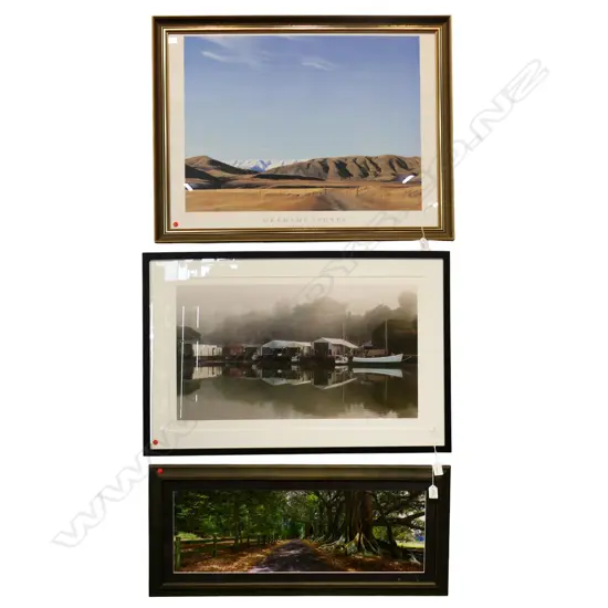 THREE PRINTS INCL GRAEME SYDNEY 'FIDDLER FLAT' 590 X 790mm, KENNETH ADAMS 435 X 735mm AND COUNTRY LANE 235 X 735mm