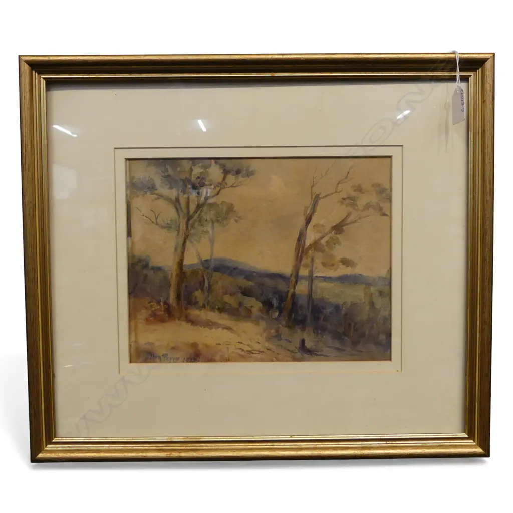 ELLEN PERRY, UNTITLED COUNTRY SCENE, W/C, 1923, 210x260mm Image 1++