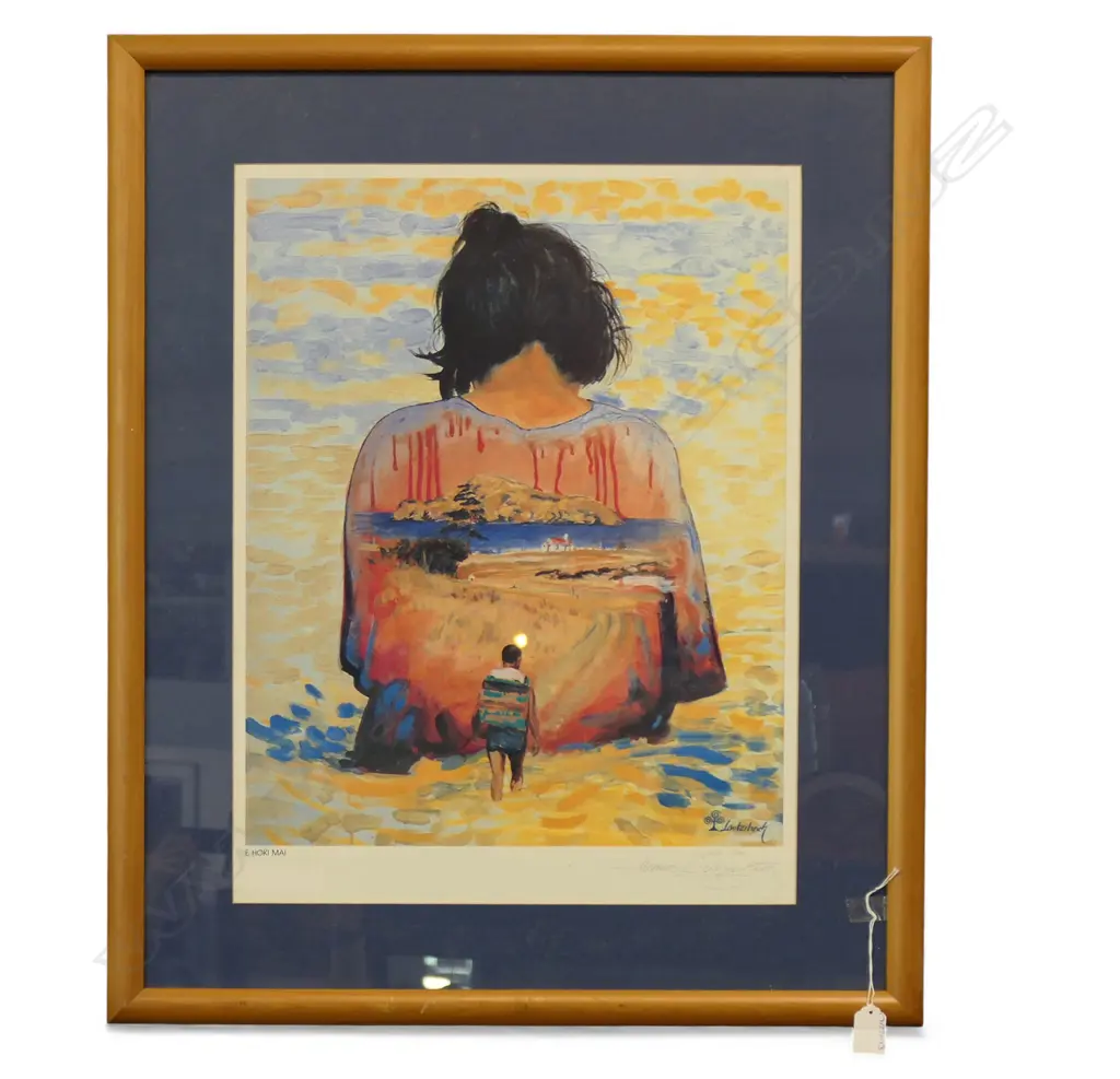 LAUTERBACH, E HOKI MAI, SIGNED EDITIONED PRINT 124/500, 540x400mm Image 1++