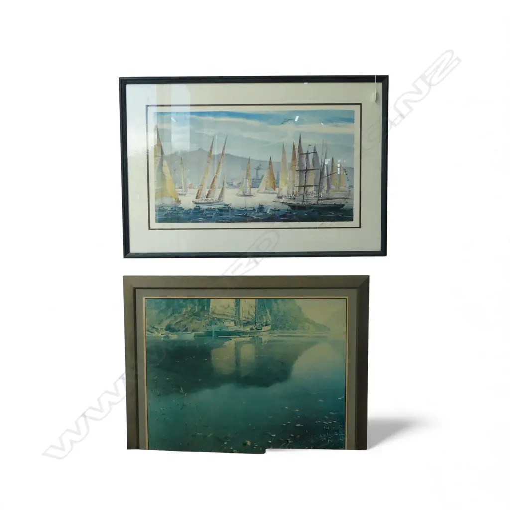 2 DAVID BARKER MARITIME PRINTS; 'COUNTDOWN' ARTIST PROOF 363/750 & UNTITLED Ed. 13/375 615x875mm Image 1++