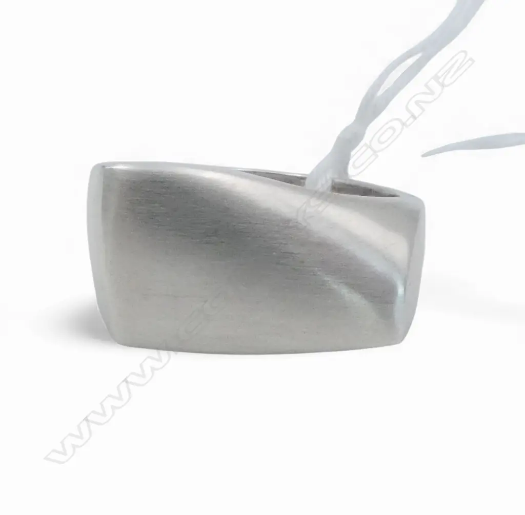 HENNING KOPPEL FOR GEORG JENSEN 'PLAZA' STG SILVER RING 18.03gms SIZE V Image 1++