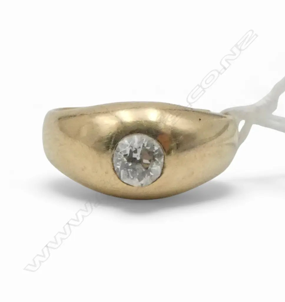 18CT DIAMOND SOLITAIRE RING, 3.86gms SIZE N Image 1++