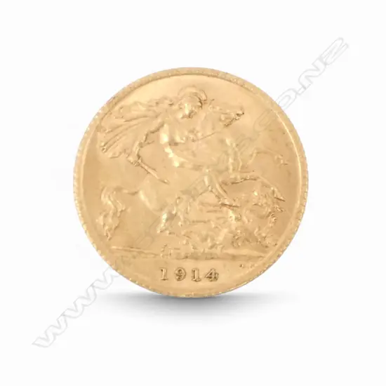 GOLD HALF SOVEREIGN 1914 English mint