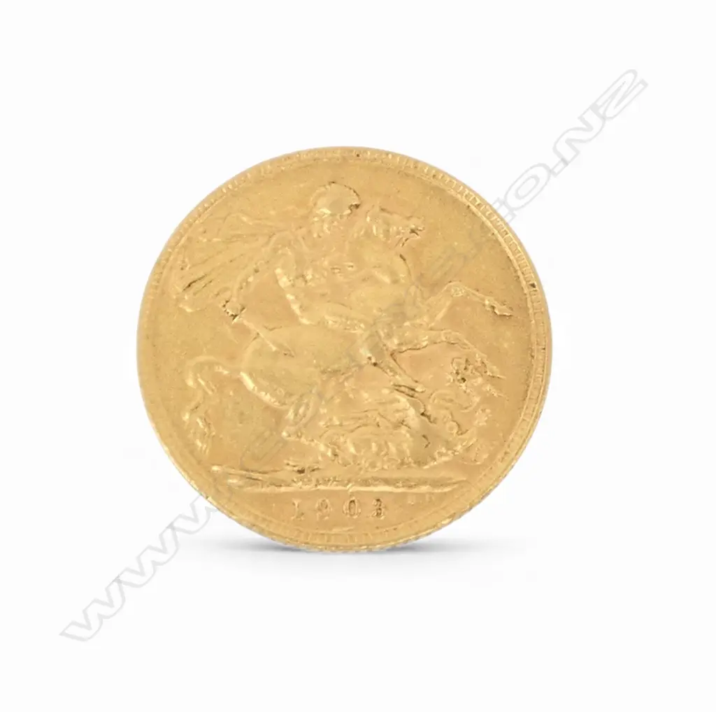 GOLD FULL SOVEREIGN 1903 English mint Image 1++