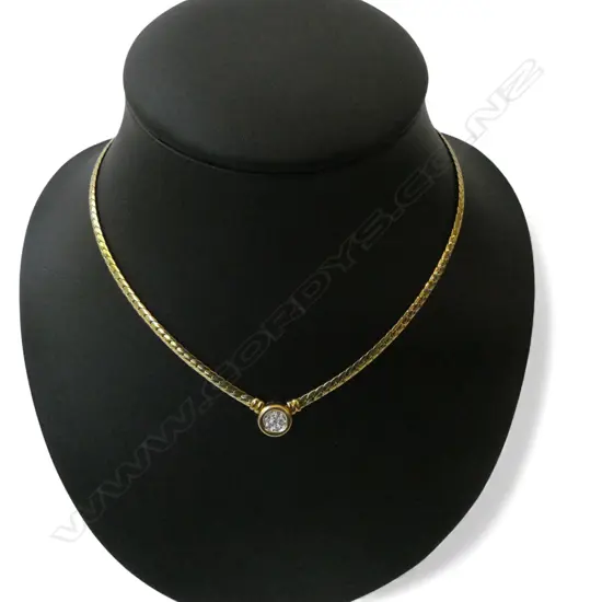 18ct GOLD & DIAMOND NECKLACE 20.44gms