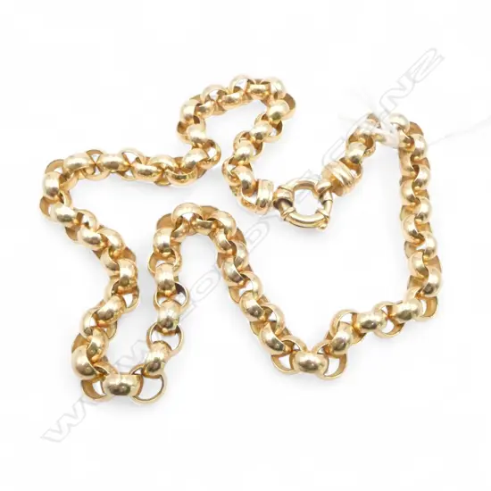 9ct GOLD BELCHER LINK CHAIN 48.16gms L.450mm
