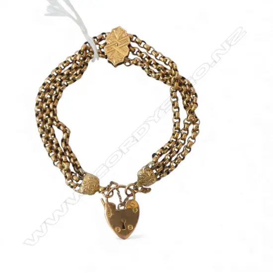 9CT GOLD ALBERTINA BRACELET 15.67gms