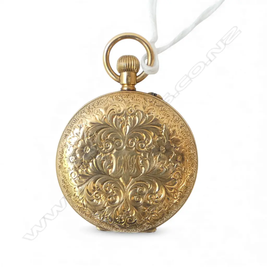 18ct GOLD FULL HUNTER POCKET WATCH 36.45gms NOT WORKING Image 1++