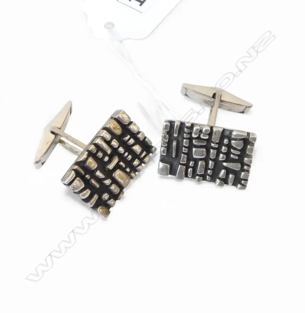  PR PETER MINTURN STG SILVER CUFF LINKS 16.86gms Image 1++